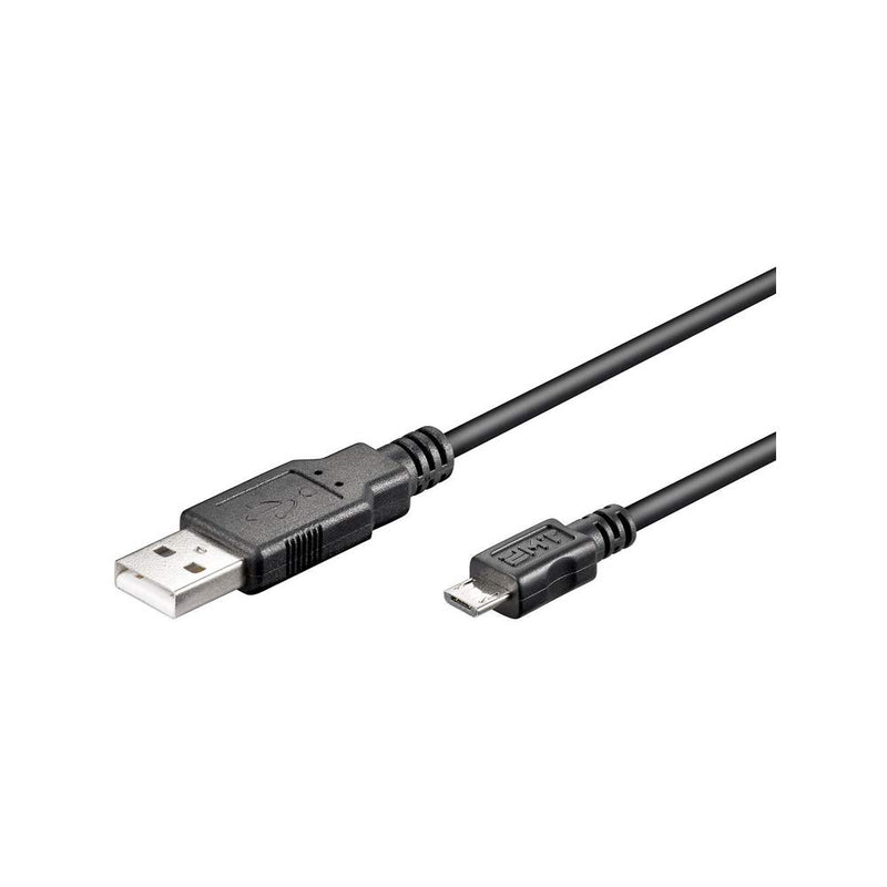 USB2 kabel, A han/Micro B han, sort, 5 m