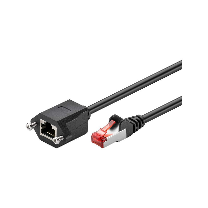 CAT 6 extension cable, F/UTP, black, 0,5m