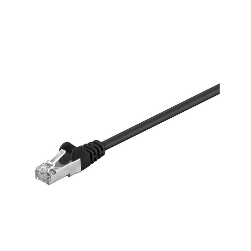 Patch kabel, F/UTP CAT5E, 1 m Sort