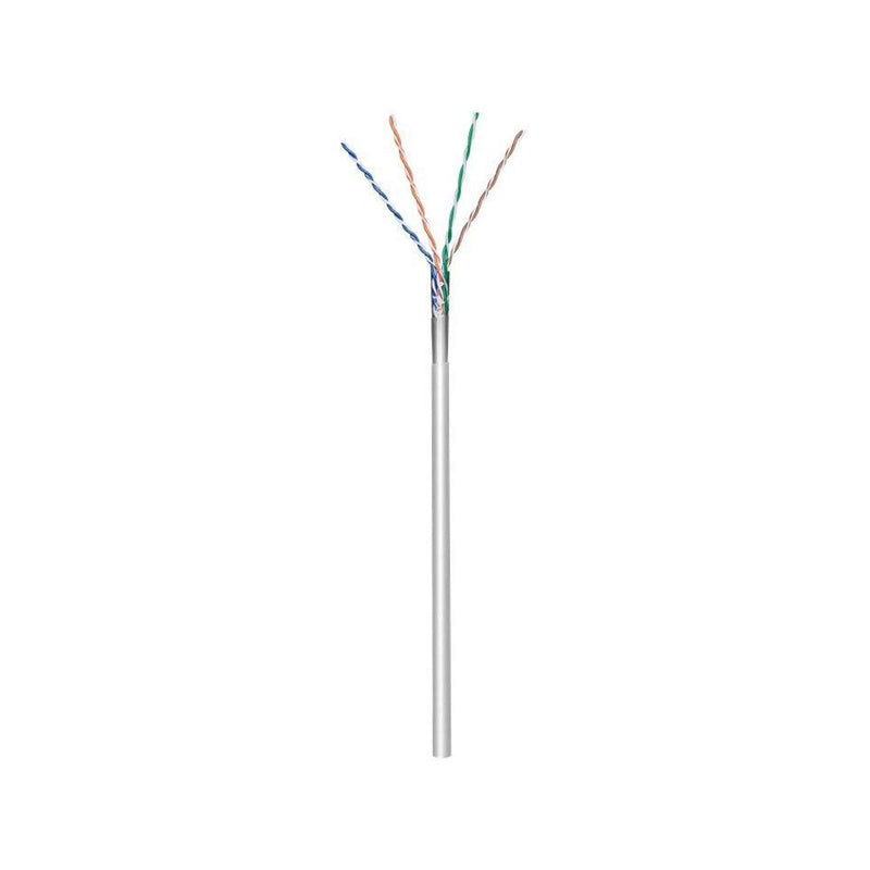 Patch kabel (blød), F/UTP CAT5E, 100 m grå på spole, CCA
