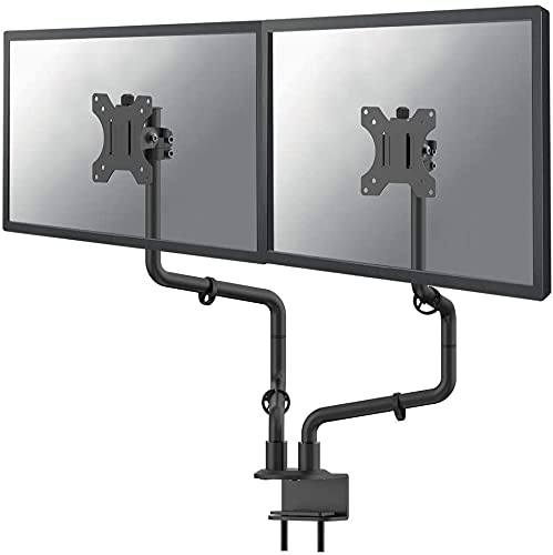 Newstar Full Motion Dual Desk Mount (clamp & Grommet) for Two 10-27" Monitor Screens, Height Adjust