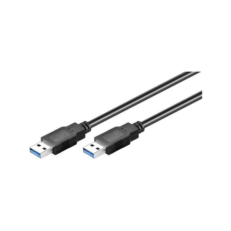 USB3 forb. kabel A-han/A-han, sort, 1,8 m