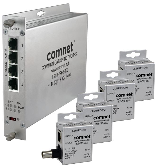 Comnet 4ch eth over coax kit w/psu's