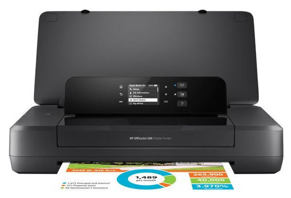 HP Officejet 200 Mobile-printer, Print, Front USB-udskrivning