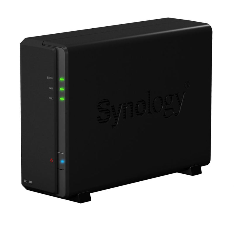 Synology 1xSATA NAS uden HD, Quad 1,4GHZ, 1GB ram