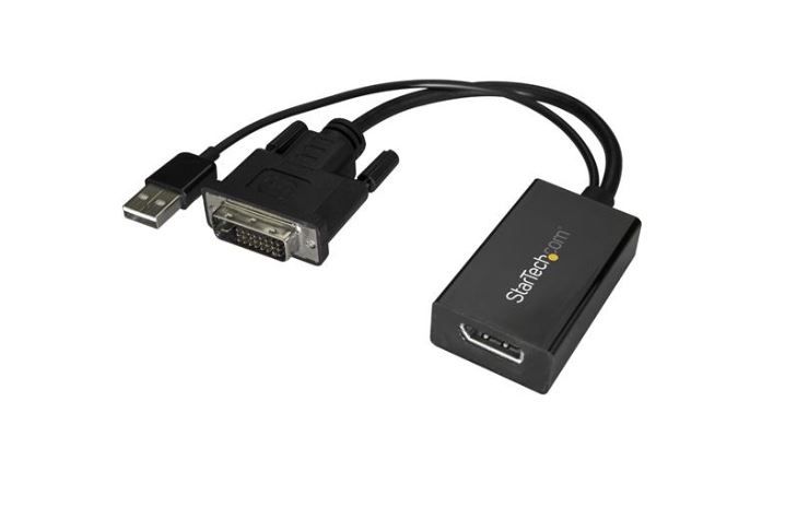 StarTech.com DVI2DP2 videokabel adapter 0,254 m DVI-D DisplayPort Sort