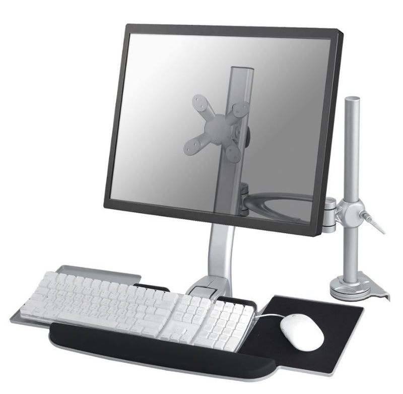 Newstar FPMA-D1020KEYB Desk Mount (clamp) for a Monitor (10-24" screen), Keyboard & Mouse (Heigh...