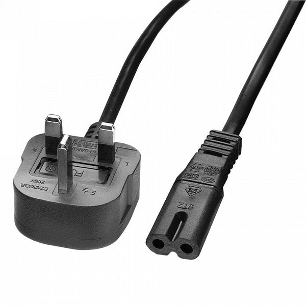 UK Plug to C7 Mains Cable UK 3 Pin Plug to IEC C7 2m