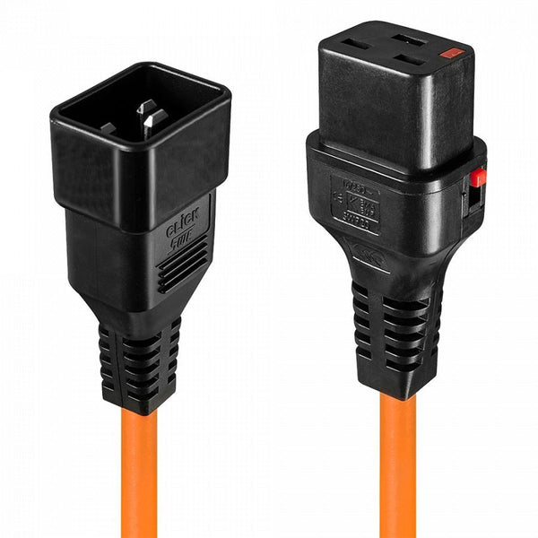 C20 Plug to Locking C19 Extension Cable, 2m