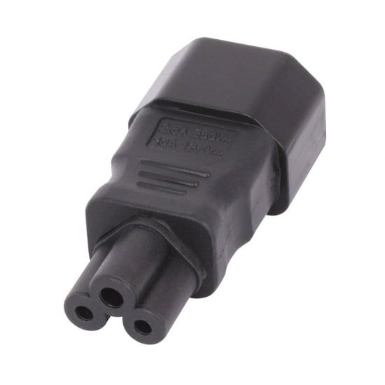 IEC C14 to C5 (Cloverleaf) Adapter