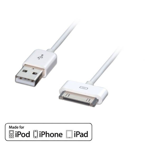 USB 2.0 to Apple Dock Cable, Made for iPod, iPhone & iPad,1m