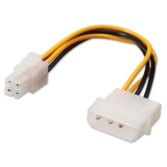 Internal Power Adapter Cable Molex 4 Way to ATX P4M/M 0.15m