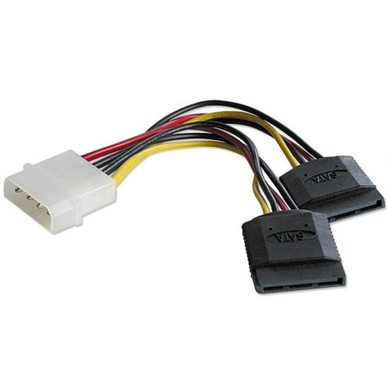 Serial ATA Power Adapter Cable 2x 15 Way SATA Female/4W5?PP