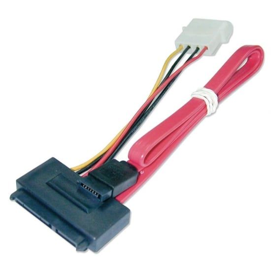 Serial ATA + Power Cable SATA 7 Pin + 5.25 4 W Power 0.7m