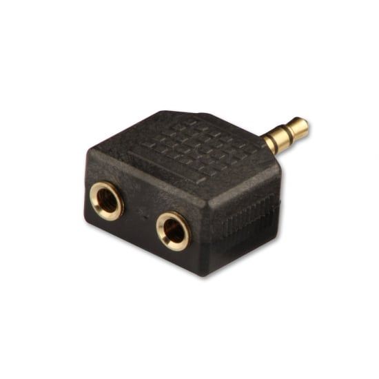 Dual Stereo Jack Adapter 3.5mm Jack M to 2x3.5mm Jack F