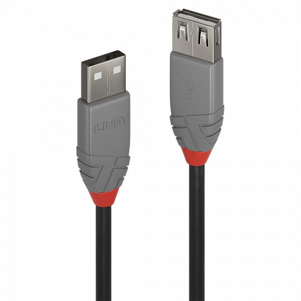 2m USB 2.0 Type A Extension Cable, Anthra Line