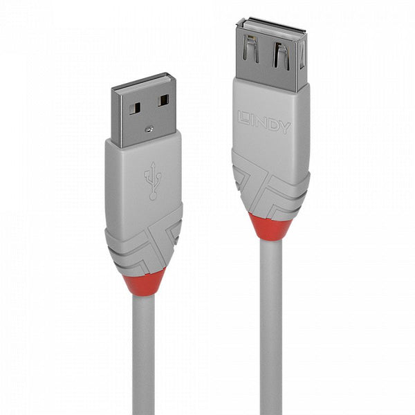 2m USB 2.0 Type A Extension Cable, Anthra Line