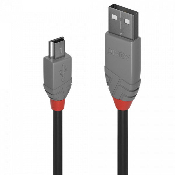 2m USB 2.0 Type A to Mini-B Cable, Anthra Line