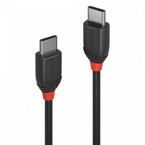 1m USB 3.1 Type C to C Cable 3A, Black Line
