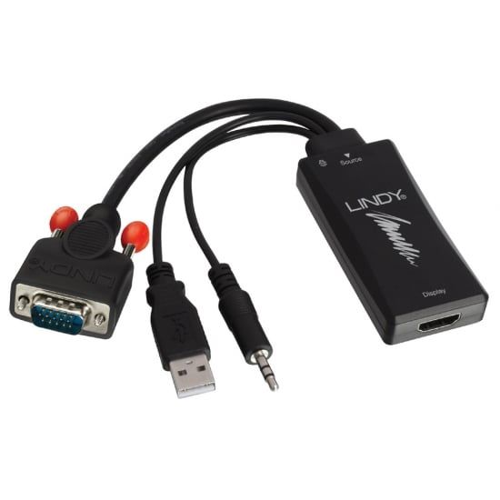 VGA & Audio to HDMI Converter Adapter - 1080p