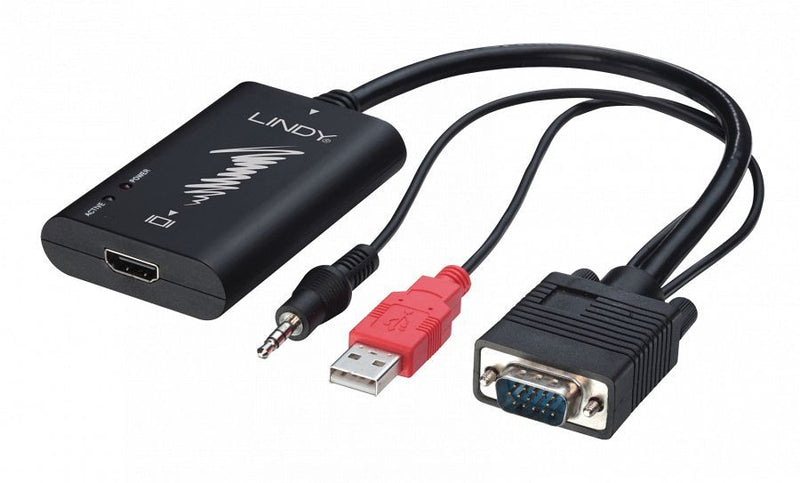 VGA & Audio to HDMI 1080p Converter Cable, No Scaling, 0.3m