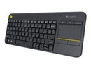Logitech K400 Plus Tv tastatur RF trådløst QWERTY Nordisk Sort