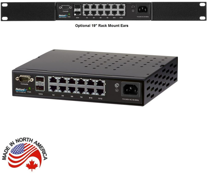 Netonix 12 Port PoE Switch 250W