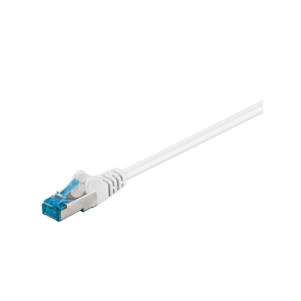 Patch kabel, S/FTP CAT6A, 0.5 m, hvid